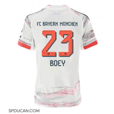 Zenski Nogometni Dres Bayern Munich Sacha Boey #23 Gostujuci 2025-26 Kratak Rukav Zenski Nogometni Dres Bayern Munich Sacha Boey #23 Gostujuci 2025-26 Kratak Rukav